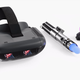 The Mirage headset, with Luke’s lightsaber, and the tracking beacon.